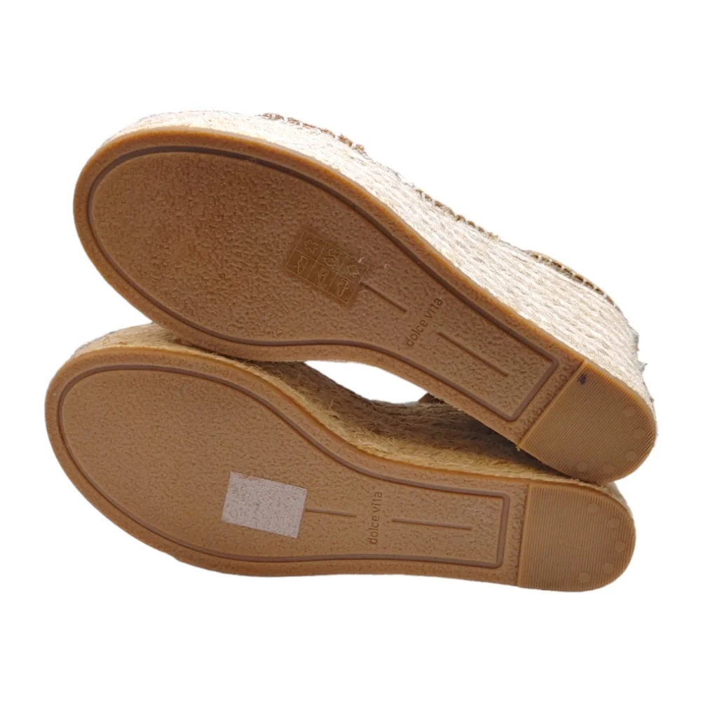 Dolce Vita Suede Desi Platform Espadrille Wedge Heel Sandals Women's Size 8